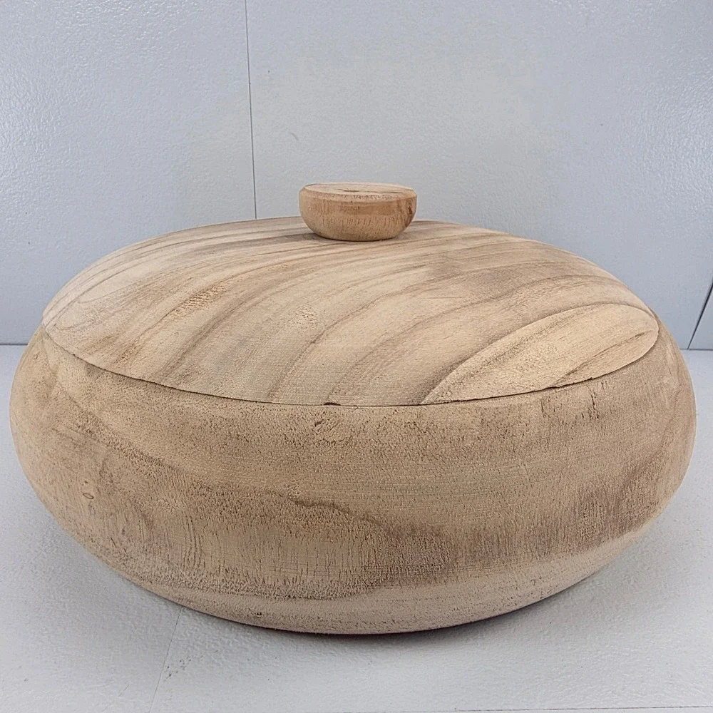 Creative Co Op‎ Wood Grain Round Tortilla Warmer